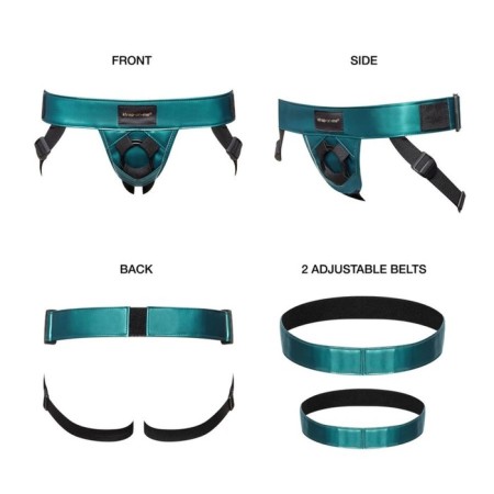 Strap-on-u-u-u-harnais curious strapon, green metallic-2