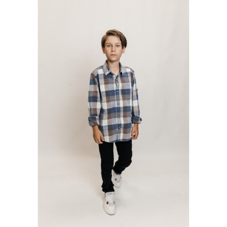 Surchaka upper for ISee boys, height 158-164 cm, blue color-5