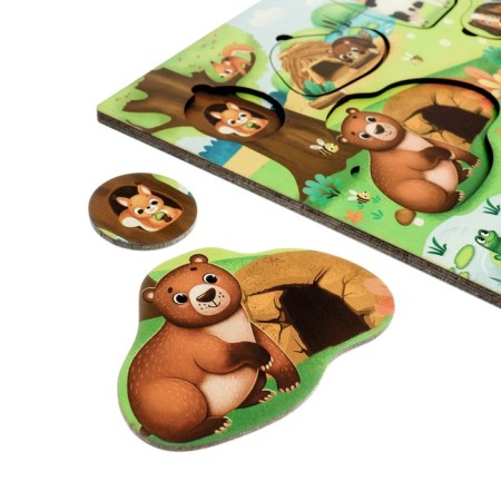Wooden puzzle with the chip "where is the house ??"-1