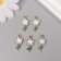 Decor for creativity metal, rhinestones "Flower" gold, white 2.1x1.1x0.6 cm