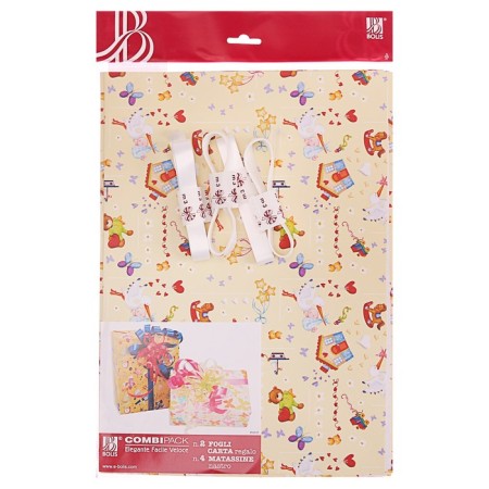 Set for packaging, "with birth", craft, light yellow 0.7 x 1 x 2 m, tape 15 mm x 3 x 4 m,
