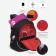 Youth backpack 44 x 28 x 23 cm, Grizzly, ergonomic back, laptop compartment, black/red