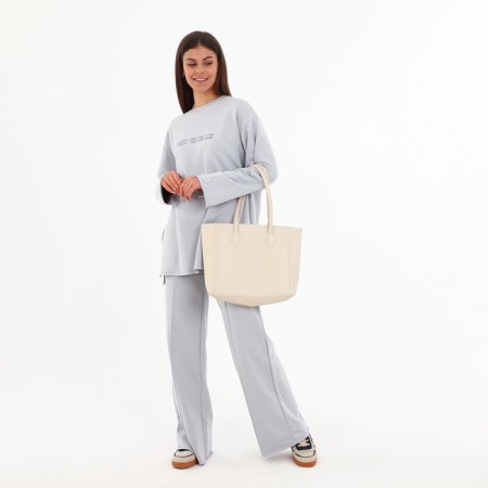Zipper bag with lightning, milk color-7