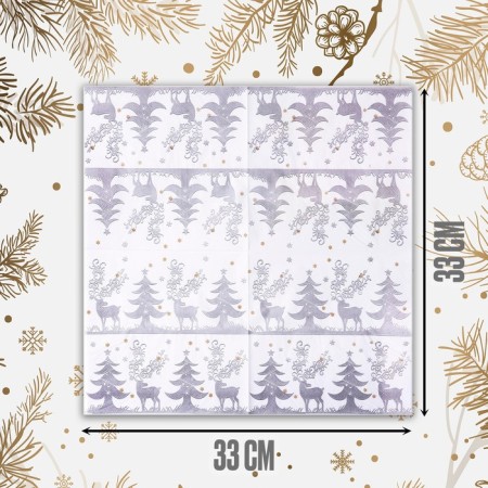 Paper napkins "Winter Forest", 33x33 cm, set 20 pcs.-1