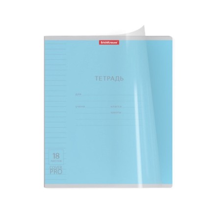 Notebook A5+, 18 sheets in the Erichkrause line "Coverpro classic", plastic cover, offset unit, whiteness 100%, mix-9