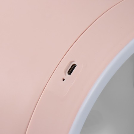 Cosmetics box Plastic, mirror with light pink backlighting 37.5x22x31 cm-5