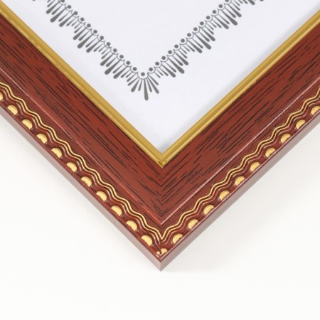 Photo frame plastic A4 Format "Golden Waves and Points" Dark Tree 24.8x33.5 cm-1