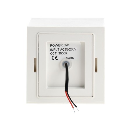 Facade lamp "Cube", FSD-063, 6 W, 3000K, Regulation. Ray, IP65, 220 V, plastic, white 1008423-10