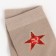 Men's socks, hacki beige/star, size 42-43