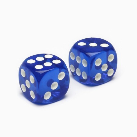 Dice play "Game time", 1.6 x 1.6 cm, set 2 pcs, blue-2
