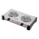 Electric tile KitFort KT-180, 2000 watts, 2 burners, gray-black