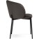 Stool on a metal frame Nile metal/velor, black/gray 58x54x80 cm