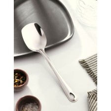 A garnet spoon made of stainless steel of Victoria, 25 ml, 24 × 6 cm, square, silver color