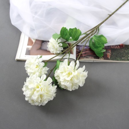Artificial flowers "Hydrangea luxury bush" 64 cm, white