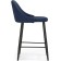 Harmar jama metal/velor, black/blue 46x53x90 cm