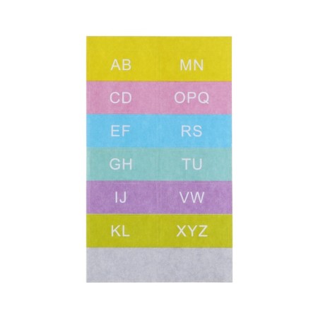Elastic band A6, 12 departments, patterns, pink pastel-5