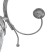 Roshel chandelier 3x60W E27 chrome 42x42x26cm.