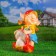 Garden figure "Gnome Girl on fly agaric" 27x28x39cm