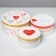A set of round boxes 3 in 1 with a handle, gift packaging, “love”, 20 x 20 x 9.5 - 26 x 26 x 11.5 cm