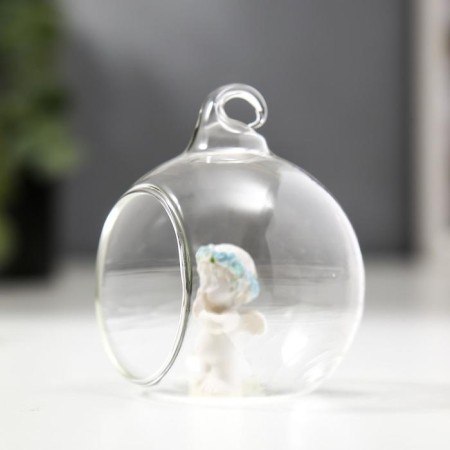 Souvenir Polystone "Angel in the Ball" Blue Venochka, 6.7x5.5x6.2 cm-1