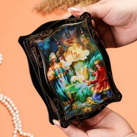 Casket "Tales", 12 × 16 cm, lacquer miniature, mix-2