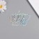 Stick paper, plastic "Crown of the Emperor" holography silver set 12 pcs 3 sizes