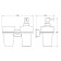 Holder with a glass and a dispenser of liquid soap, matte crystal, chrome, fbs