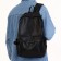 City backpack of artificial leather with lightning, 3 pockets, black color
