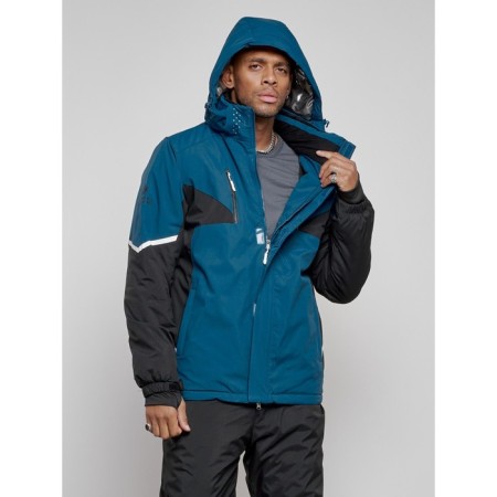 Ski costume male winter, size 50, blue color-5
