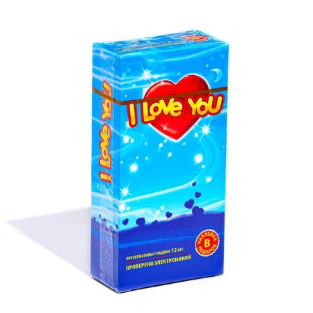 Condoms I Love You with the aroma of fruit mix, 12 pcs.-4