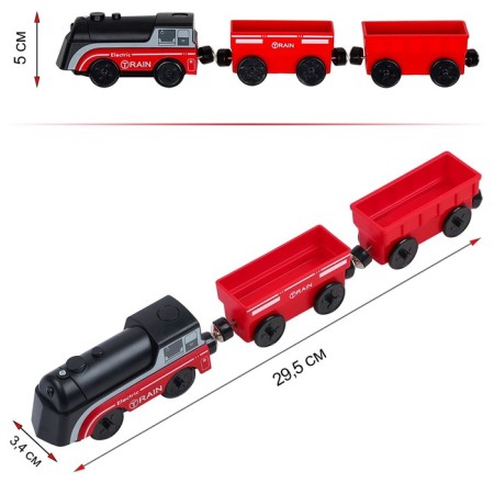Railway for children "My City", 72 items, on batteries-11