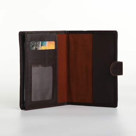 Cover for autoDocations and passports on the button, brown color-5