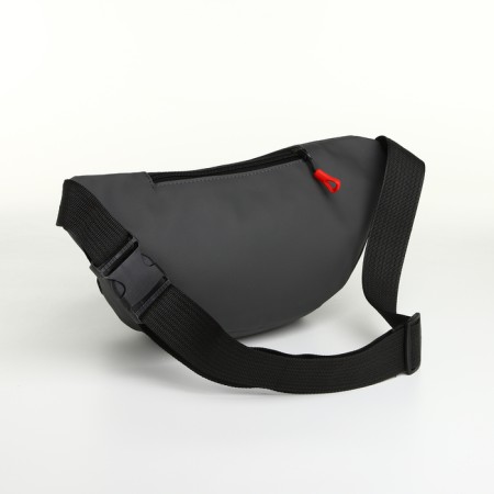 Lightning waist bag, 3 outer pockets, gray color-3