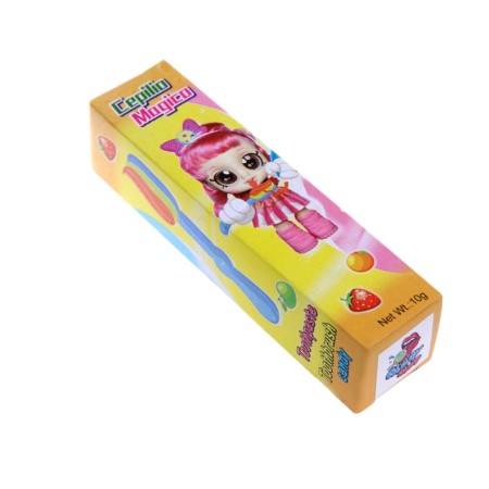 Dragee "Toothbrush with paste and explosive caramel" sugar, 10 g