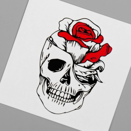 Black-red body tattoo "Outlaw" Set 11 pcs 6x6 cm-3