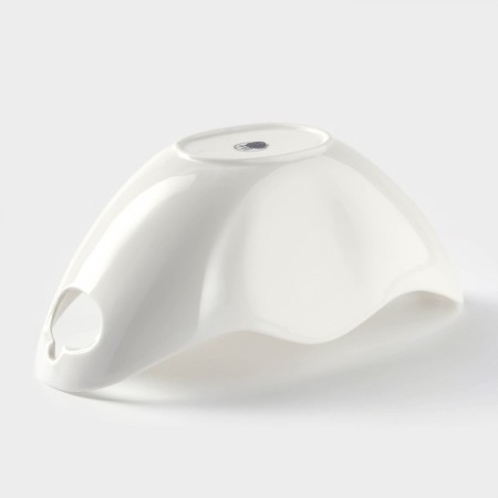 Porcelain salad bowl on the bamboo stand Bellatenero, 800 ml, white color-3