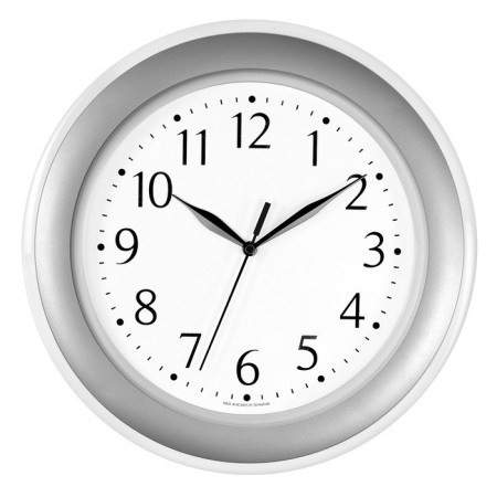 Watch Wall Interior "Classics", silent, D-30 cm, rim transparent silver
