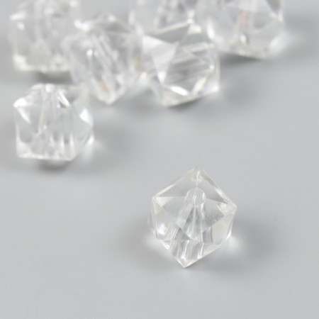 Beads for creativity plastic "Crystal Square" set of 20 g 1.6x1.8x1.8 cm-1