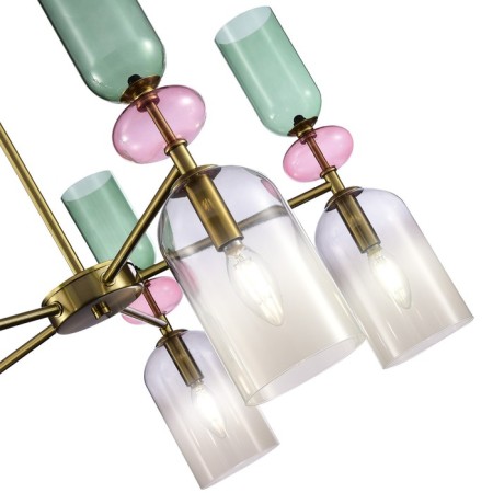 Ceiling Ceiling ST LUCE. SL2000.202.05. GEA. 5x40 watts, E14, 70x70x40 cm, golden color-5