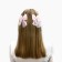 Hair clip, glisten clamp, bow 7.5 cm, 2 pcs, cats aristocrats
