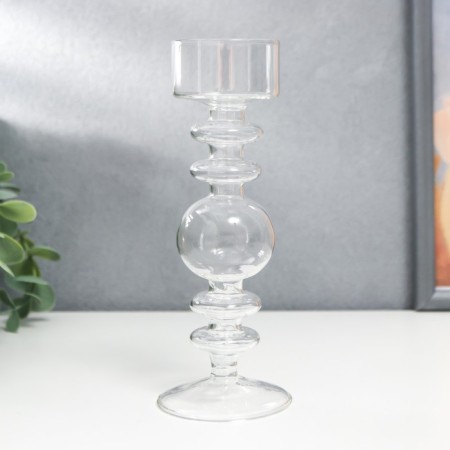 Glass of glass per 1 candle "Classic. Shar" transparent 15.5x6x6 cm-1