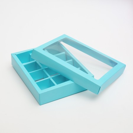 Box for sweets, 12 pcs, blue, 19 x 15 x 3.5 cm-1