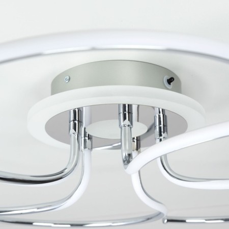 Ceiling chandelier Citilux "Dzhemini" CL229251E, 60x60x13 cm, 5x12W, LED, Gray color.-10