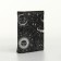 Women's wallet on the button, black color