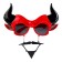 Carnival glasses "Devil with a mustache"