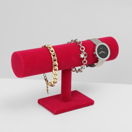 Tax for watches, bracelets, chains, phlock, 23.5 × 6.5 × 13.5 cm, d = 5 cm, bright pink color-1