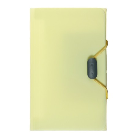 Elastic band A6, 12 departments, patterns, yellow pastel-1