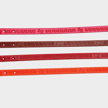 Collar with embossing "bones and curls", the basis of TPR, 30 x 1 cm, mix of flowers-9