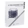 Horizontal tray for papers 4 compartments, mesh metal, gray color