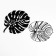 Panel Metal "leaves" set (18x13,12x14cm)